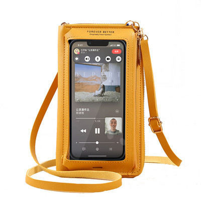 Érintőképernyős telefontáska Crossbody táskák Női RFID multifunkcionális válltáska Mini női táska mobiltárca kártyatartó Új