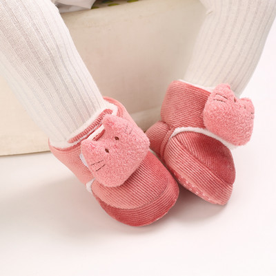 Classic BabyShoe BoyGirl Baby Cute Animal Face Casual Flat Sneaker First Baby Ankle Boot Βαμβακερά αντιολισθητικά Ζεστά μποτάκια χιονιού για περπάτημα