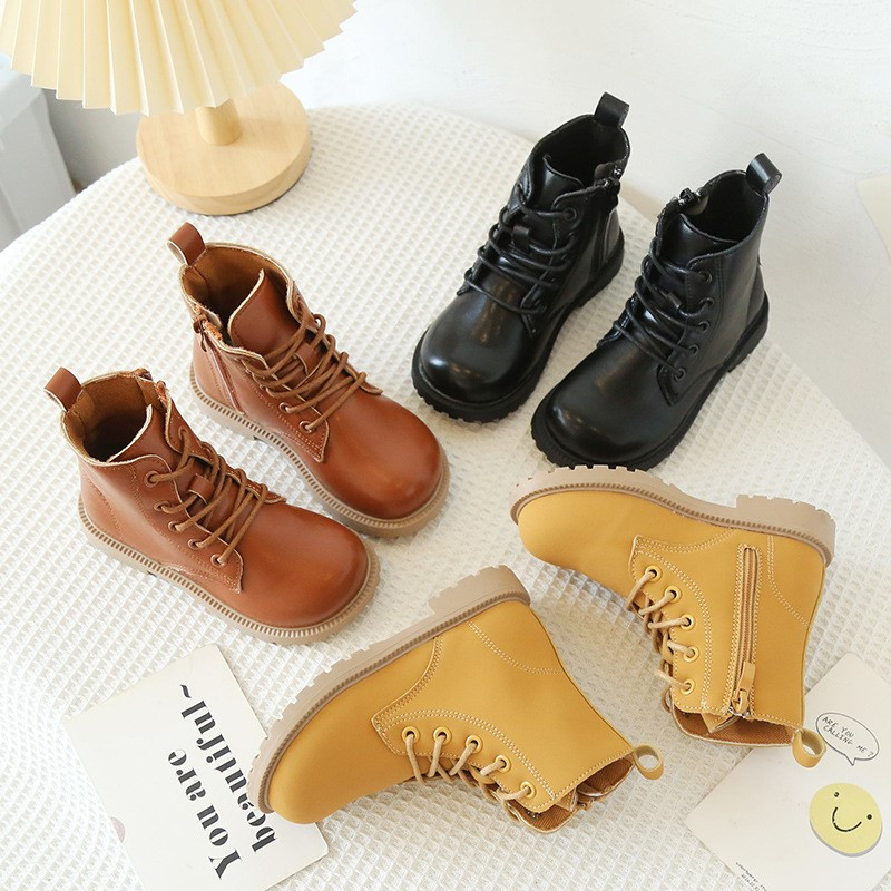 COZULMA Copii Fete Primavara Toamna Cizme cu sireturi Pantofi inalti Pentru Copii Baieti Moda Cizme de lucru Marimea 21-30