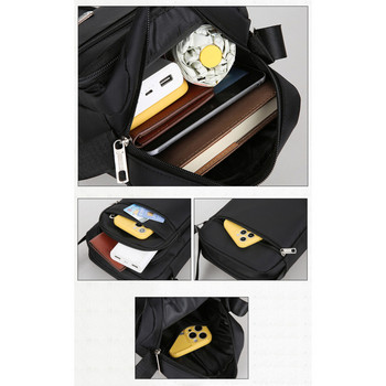 Мъжка найлонова чанта през рамо Messenger чанта Ежедневна водоустойчива найлонова чанта с джоб с цип Модни пътнически мъжки чанти през тялото