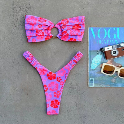 Mikro bikini Push Up Ženski kupaći kostimi 2023. Seksi ženski kupaći kostimi Brazilski bikini set Tange Biquini Kupaći kostimi Odjeća za plažu s printom