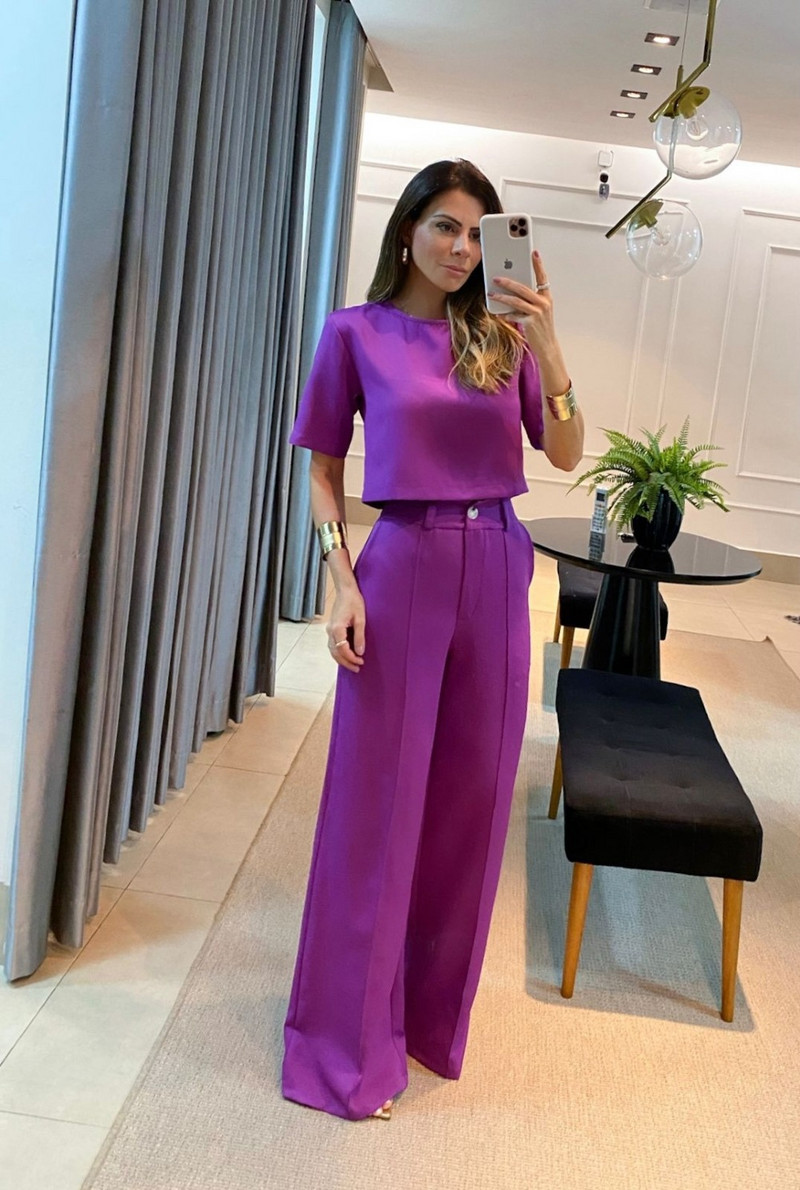 Fashion Two Piece Σετ Γυναικεία ρούχα Νέα καλοκαιρινή μόδα casual φαρδιά παντελόνια + κοντομάνικο μπλουζάκι κομψό παντελόνι 2023