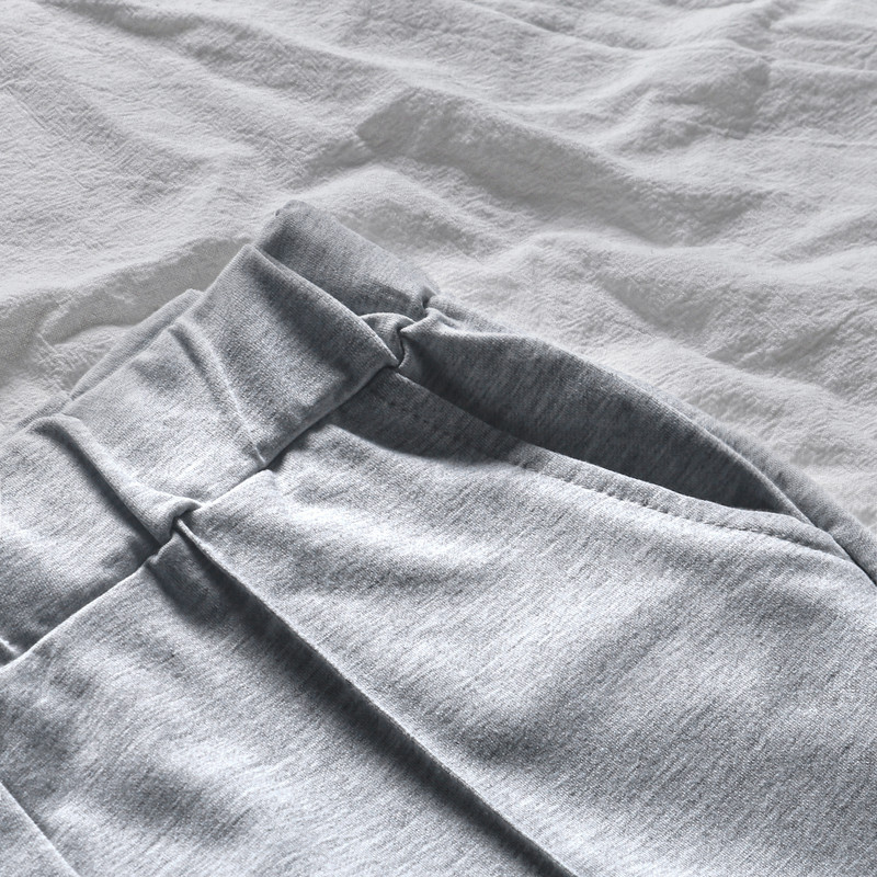 SWEETKAMA Jesen, ležerni lažni dvodijelni dvodijelni gornji dio hlača s O-izrezom, dvodijelni kompleti širokih pamučnih odijela s podijeljenim rukavima