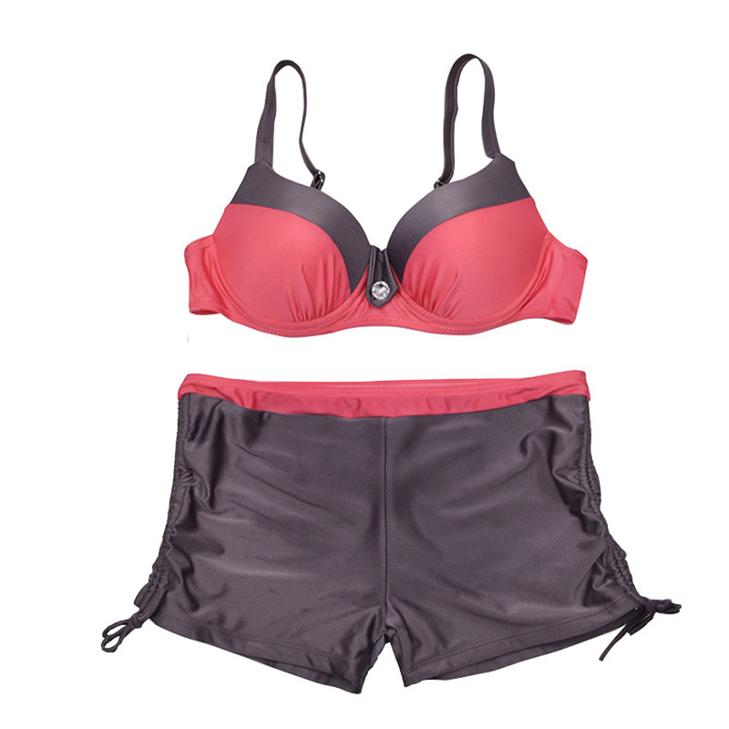 Costum de baie roșu Push Up Bikini Set 2023 Costum de baie pentru femei Sexy căptușit cu bretele ajustabile Bikini cu margini Costum de baie de vară negru