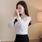 Univerzálna super rozprávková blúzka so sladkou čipkou a bielymi rukávmi s čipkou v westernovom štýle