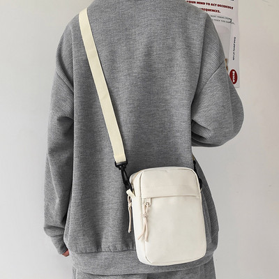 Καμβάς γυναικεία τσάντα χιαστί Trend 2023 Oxford Shoulder Handbag Κορεατική μονόχρωμη φοιτητική τσάντα τηλεφώνου Απλές τσάντες αγοραστών Τσαντάκι