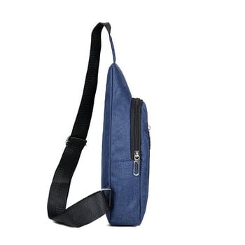 Черна оксфордска чанта с едно рамо през рамо Ежедневна спортна мъжка чанта за мъже на открито