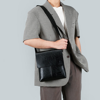 Луксозна марка Ежедневна мъжка чанта през рамо Винтидж чанти през рамо Висококачествена мъжка чанта Дамска чанта от PU кожа Капацитет Мъжки чанти Messenger