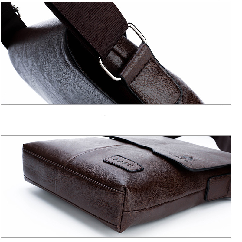 Luxus márka alkalmi férfi válltáska Vintage Crossbody táskák Kiváló minőségű férfi táska PU bőr kézitáska kapacitás férfi futártáskák