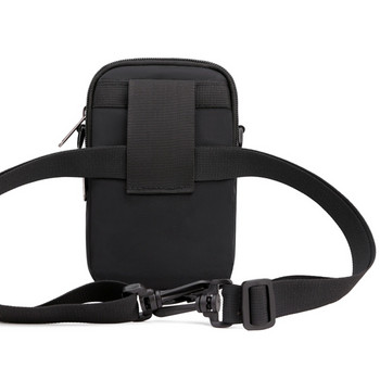 Μόδα 3 στρώσεων Ανδρική τσάντα ώμου Μικρή ανδρική τσάντα υψηλής ποιότητας, ανθεκτική νάιλον, φορητή τσάντα αγγελιοφόρου μίνι τσάντα μέσης