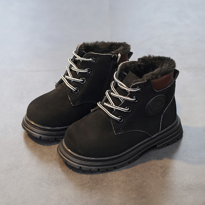 Παιδικά κοντές μπότες Παπούτσια Άνοιξη Φθινόπωρο Δερμάτινα Παιδικά Μποτάκια Αγόρια Μπότες με φερμουάρ Μόδα Κοριτσίστικες Μπότες Student PU Δερμάτινες μπότες χιονιού