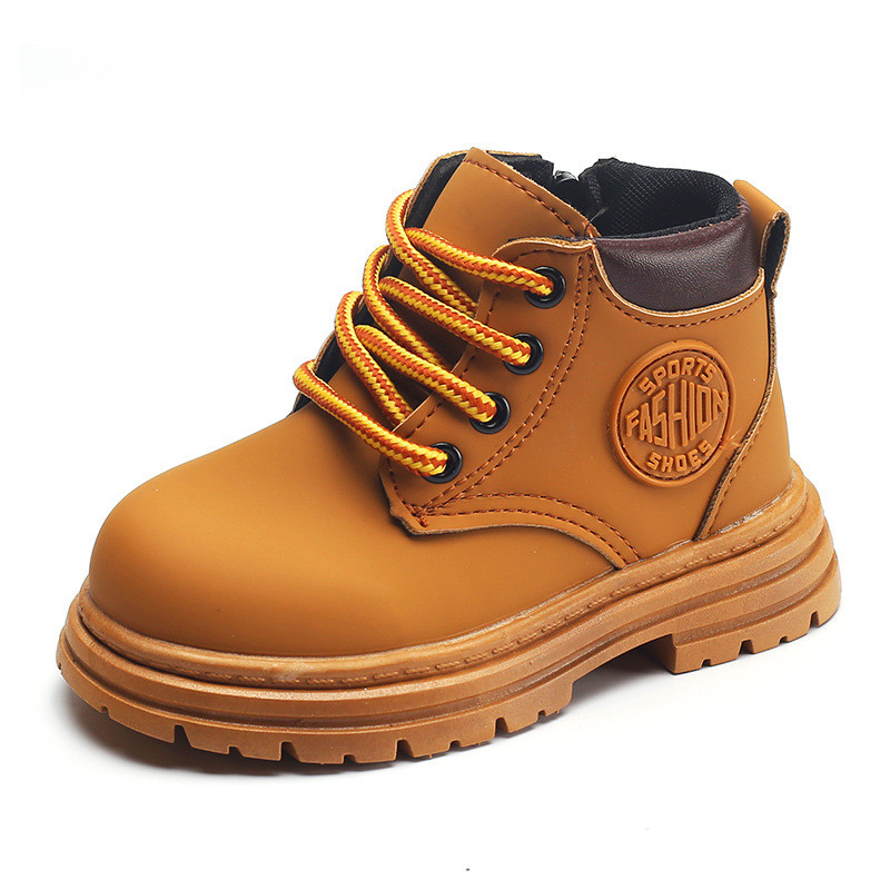 Παιδικά κοντές μπότες Παπούτσια Άνοιξη Φθινόπωρο Δερμάτινα Παιδικά Μποτάκια Αγόρια Μπότες με φερμουάρ Μόδα Κοριτσίστικες Μπότες Student PU Δερμάτινες μπότες χιονιού