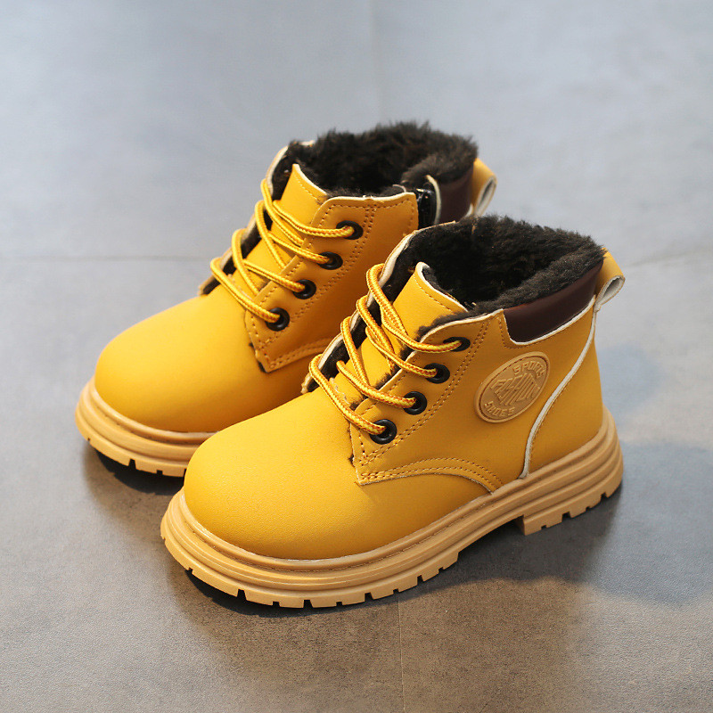 Παιδικά κοντές μπότες Παπούτσια Άνοιξη Φθινόπωρο Δερμάτινα Παιδικά Μποτάκια Αγόρια Μπότες με φερμουάρ Μόδα Κοριτσίστικες Μπότες Student PU Δερμάτινες μπότες χιονιού