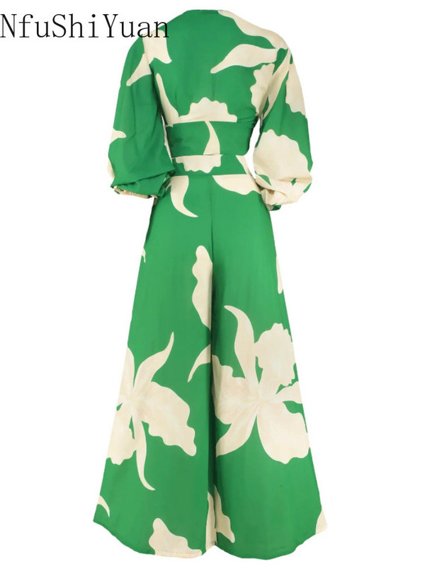 Nova modna kratka košulja s lanternastim rukavima s V-izrezom i širokim nogavicama s visokim strukom Dvodijelni kompleti Ženska odjeća