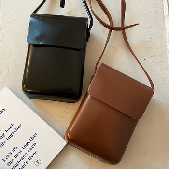 Нови дамски чанти Модни чанти за рамо от изкуствена кожа Дамски луксозни чанти през рамо с голям капацитет Малка портмоне за телефон с плътен капак