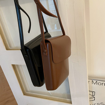Нови дамски чанти Модни чанти за рамо от изкуствена кожа Дамски луксозни чанти през рамо с голям капацитет Малка портмоне за телефон с плътен капак