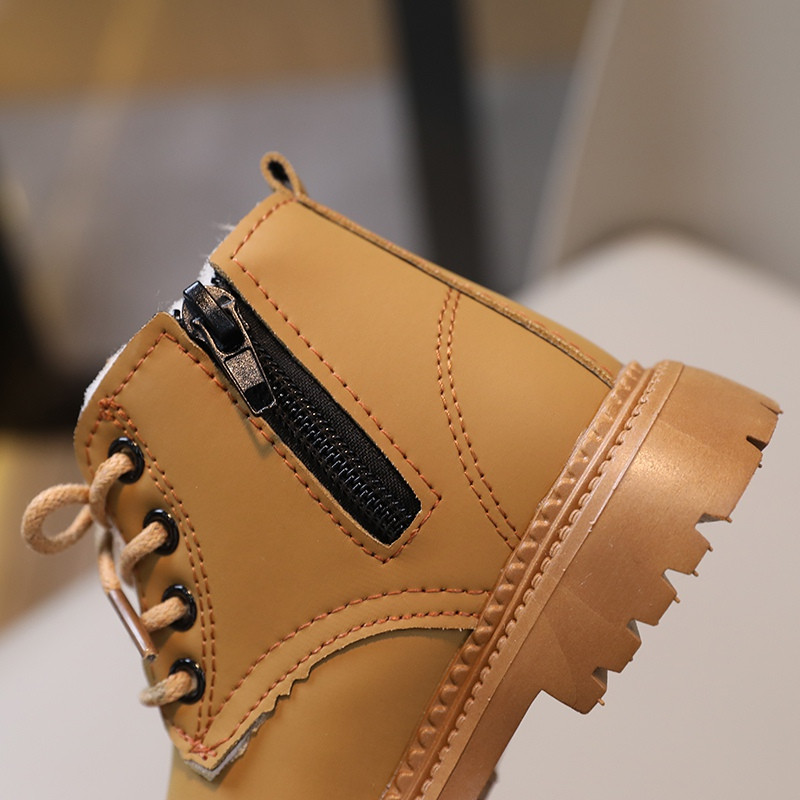 Moodsad sügistalvesaapad lastele Tüdrukutele Poistele PU-nahast lumesaapad Paksud soojad plüüsist vabaajajalatsid lastele