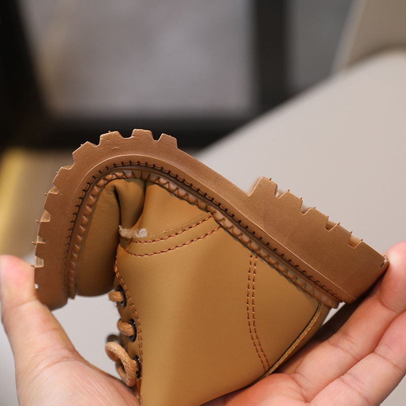 Moodsad sügistalvesaapad lastele Tüdrukutele Poistele PU-nahast lumesaapad Paksud soojad plüüsist vabaajajalatsid lastele