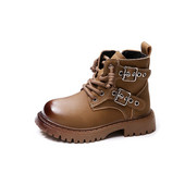 Krátke čižmy pre dievčatá a chlapcov, nové jarné a jesenné, žlté, všestranné, mäkké, detské, módne, členkové čižmy s prackou, jednoduché, v britskom štýle