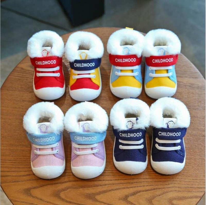 Νέα χειμωνιάτικα βρεφικά παπούτσια First Walkers Αγόρι Αντιολισθητικά Παιδικά Μποτάκια Παπούτσια Νεογέννητα Βρεφικά Παπούτσια Κοριτσιού Ζεστά βελούδινα βρεφικά αθλητικά παπούτσια με μαλακή σόλα