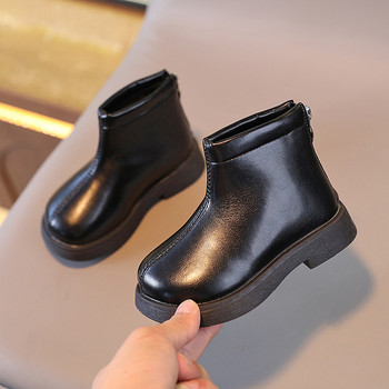 Botines Φθινοπωρινές καινούργιες παιδικές μπότες μονόχρωμες μαλακές σόλες για κορίτσια Βρετανικές μπότες για αγόρι δερμάτινες μπότες μόδας Αντιολισθητικές μπότες για κορίτσια Botas