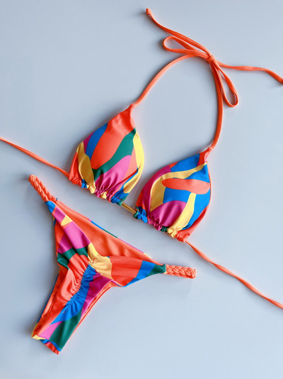 Para Praia Moda Biquini Feminino Halter Micro Bikini 2023 Costum de baie Tanga Femei Costum de baie Bandage Costum de baie brazilian
