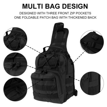 Чанта през рамо Военна водоустойчива тактическа чанта през рамо Малка чанта за гърди Мъжки спортове на открито Колоездене Камуфлажна чанта