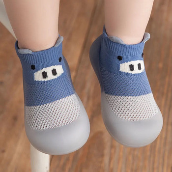 Обувки за новородени с животни Нехлъзгащи се чорапи за пода Деца Момичета Мека гумена подметка Обувки за детско креватче Дишащи обувки за малко дете Детски маратонки