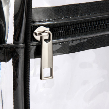 Дамски прозрачни прозрачни портмонета Чанти през рамо през рамо с подвижна каишка Чанти, одобрени от стадиона, затваряне с цип