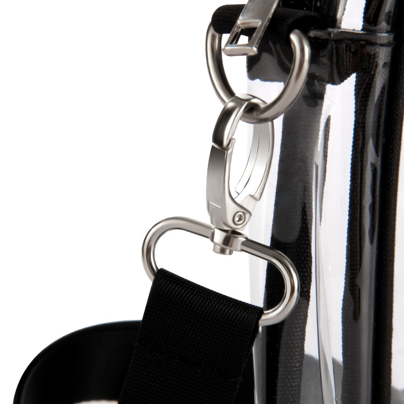 Ženske prozirne prozirne torbice, torbe preko ramena s remenom koji se može skinuti, torbe odobrene za stadione, zatvaranje na patentni zatvarač