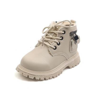 Jesen/zima 2023. Nove jednostruke čizme u engleskom stilu za djevojčice Martin čizme za dječake Dječje modne kratke čizme s patentnim zatvaračem sa strane Single Boo