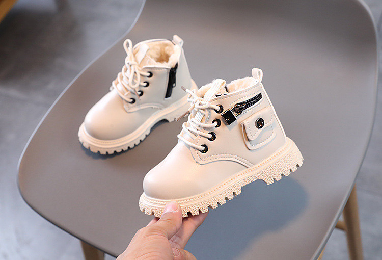 Jesen/zima 2023. Nove jednostruke čizme u engleskom stilu za djevojčice Martin čizme za dječake Dječje modne kratke čizme s patentnim zatvaračem sa strane Single Boo