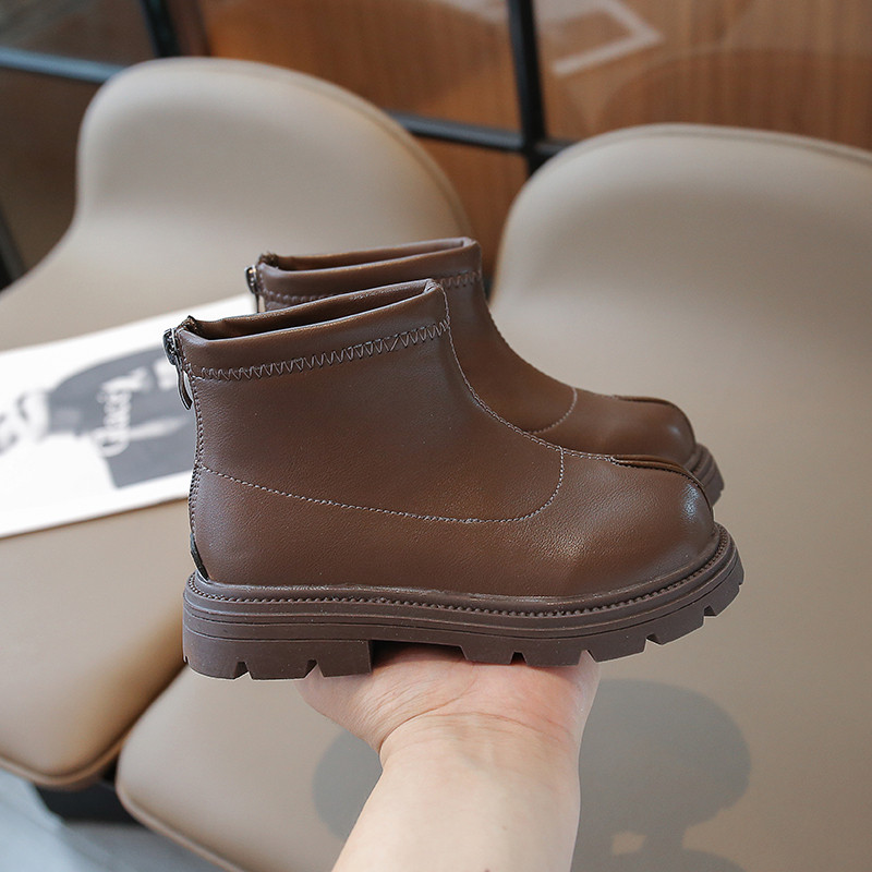 2023 Νέες απλές κοντές μπότες για κορίτσια Ευέλικτα μαλακά παιδικά μοδάτα μπότες Chelsea Παιδικά παπούτσια για αγόρια Casual στυλ Βρετανίας 21-36