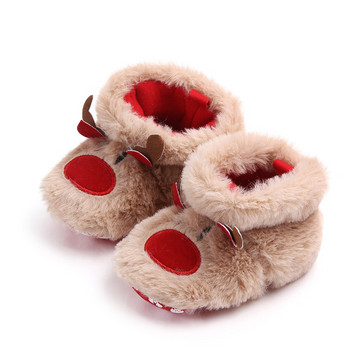 Бебешки чехли за новородено бебе Прохождащи момичета Момчета Prewalker Маратонки First Walker Fur Зимни топли бебешки обувки против хлъзгане