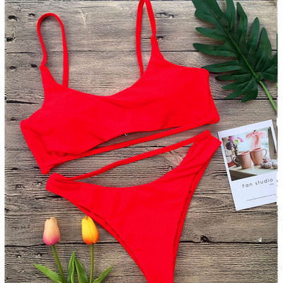 Para Praia Leopard Bikini 2023 seksikas supelkostüüm naiste stringid ujumistrikoo Rannarõivad Naiste ujumisriided Push Up ujumisriided kõrge vöökohaga