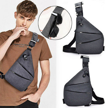 2023 Нова многофункционална спортна чанта за гърди Бизнес чанта, устойчива на кражби, тънка чанта за гърди Мъжка външна ежедневна чанта през рамо през рамо
