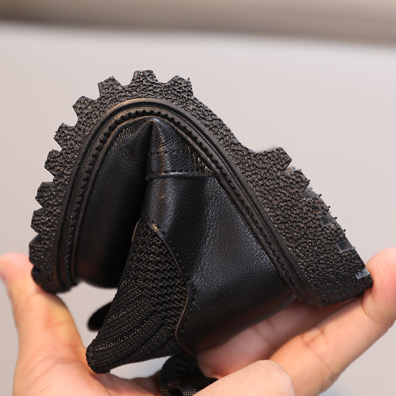 Φθινοπωρινά όμορφα παπούτσια βρετανικού στυλ για αγόρια και κορίτσια Κομψά παιδικά μποτάκια με φερμουάρ και αντιολισθητική σόλα 1-5 ετών