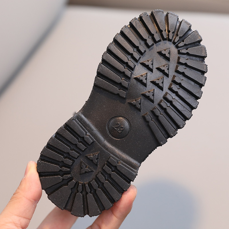 Φθινοπωρινά όμορφα παπούτσια βρετανικού στυλ για αγόρια και κορίτσια Κομψά παιδικά μποτάκια με φερμουάρ και αντιολισθητική σόλα 1-5 ετών