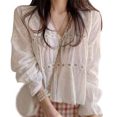 Καλοκαιρινό κούφιο 2021 πουκάμισο με λαιμόκοψη με V λαιμόκοψη με μπλούζα ώμου Harajuku πουκάμισο Γυναικεία μπλουζάκια και μπλούζες φράουλα