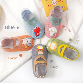 Бебешки обувки за малко дете Първи проходилки Неплъзгащи се удебеляващи обувки Чорапи Обувки за пода Чорапи за крака Животински стил за за бебета Плоски обувки