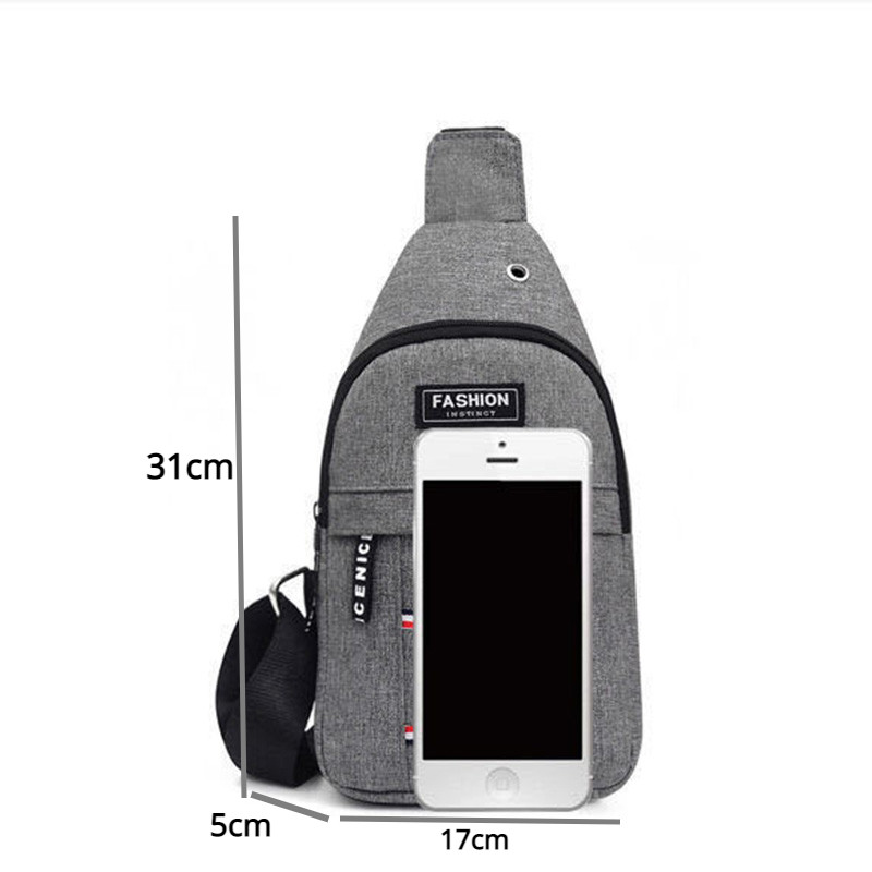 2023. aasta uus meeste rinnakott Uus moodne korea stiilis vabaaja sportlik veekindel õlakott Rinnakott meestele