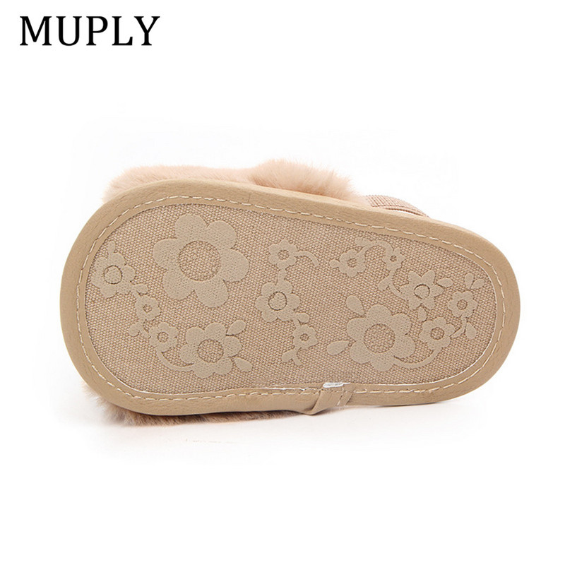 Νεογέννητο κοριτσάκι ψεύτικη γούνα παιδικά παπούτσια Καλοκαιρινό χαριτωμένο νήπιο Βρεφικό τύπωμα Flower Princess Kid Shoes First Walkers