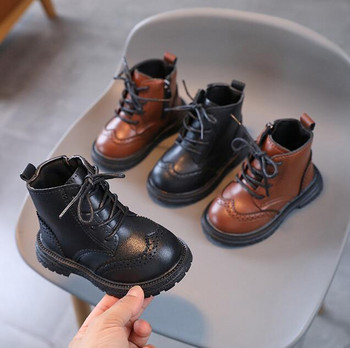 Παιδικές μπότες για κορίτσια Παπούτσια για αγόρια Φθινοπωρινά χειμωνιάτικα δερμάτινα μωρά μποτάκια μόδας Παιδικά παπούτσια για χιόνι ζεστά χειμωνιάτικα μπότες για χιόνι