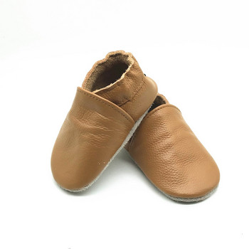 Бебешки обувки Телешка кожа Bebe Booties Меки подметки Нехлъзгащи се обувки за бебета Прохождащи първи пантофи за момчета и момичета