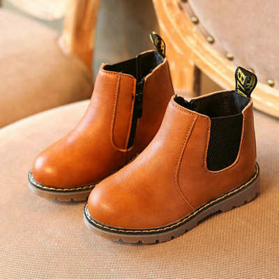 Nové jarné jesenné detské martinské čižmy, značkové kožené topánky, módne chlapčenské dievčenské detské čižmy na zips, mäkké ležérne zimné topánky