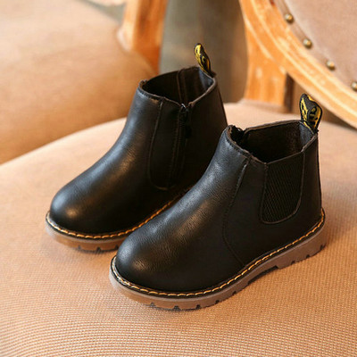 Nové jarné jesenné detské martinské čižmy, značkové kožené topánky, módne chlapčenské dievčenské detské čižmy na zips, mäkké ležérne zimné topánky