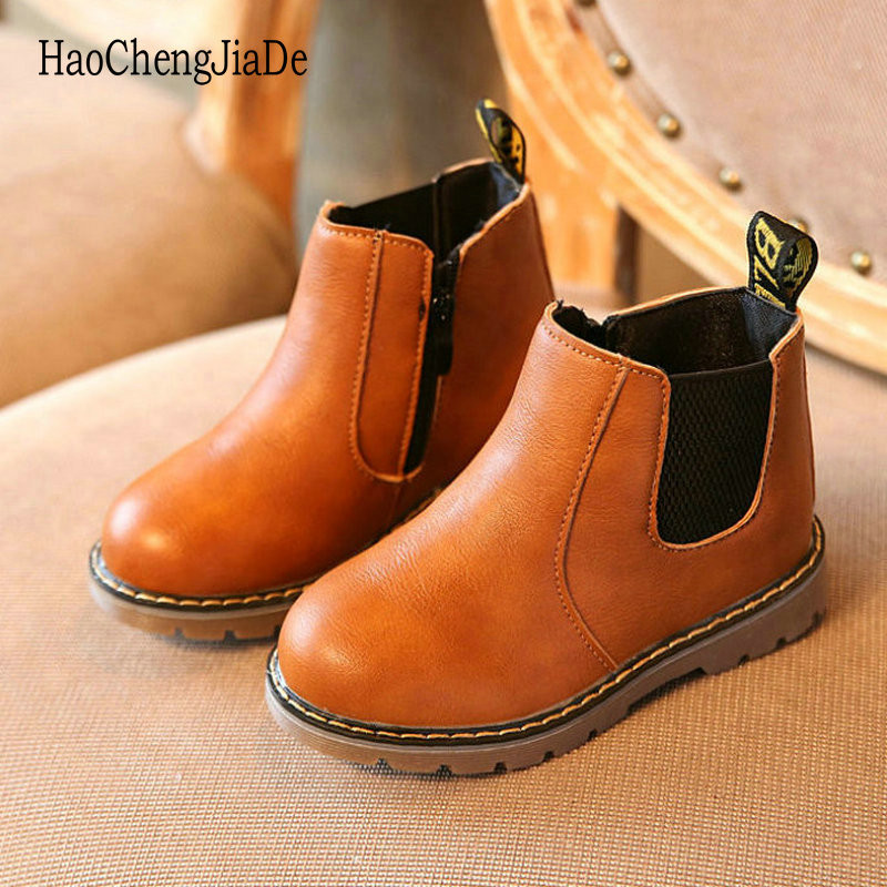 Nové jarné jesenné detské martinské čižmy, značkové kožené topánky, módne chlapčenské dievčenské detské čižmy na zips, mäkké ležérne zimné topánky