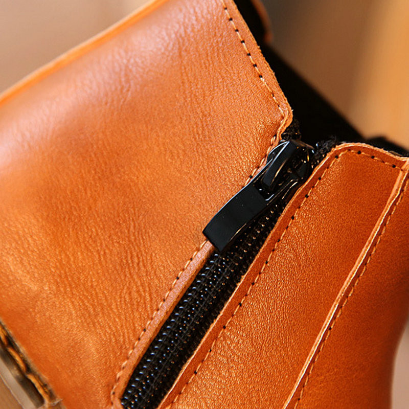 Nové jarné jesenné detské martinské čižmy, značkové kožené topánky, módne chlapčenské dievčenské detské čižmy na zips, mäkké ležérne zimné topánky