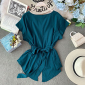 Bluze pentru femei, cu talie înaltă, cu șireturi, elegante, largi, dulci, vintage, chic, la modă, 2020, elegante, solide, noi bluze pentru femei