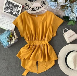 Bluze pentru femei, cu talie înaltă, cu șireturi, elegante, largi, dulci, vintage, chic, la modă, 2020, elegante, solide, noi bluze pentru femei